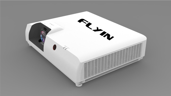 Flyin E7 4K Laser Projecteur à courte portée 3840x2160 3LCD 7500 ANSI Zoom numérique pour l'enseignement des affaires en plein air US Plug