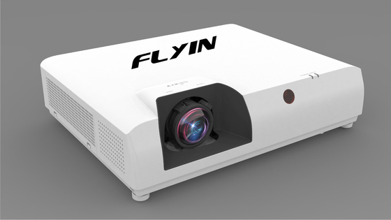 Flyin E7 4K Laser Projecteur à courte portée 3840x2160 3LCD 7500 ANSI Zoom numérique pour l'enseignement des affaires en plein air US Plug