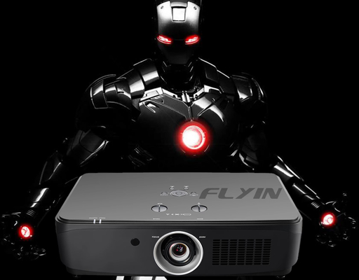 Éducation en plein air FLYIN 7100Lumens Projecteur laser 3LCD 4K avec luminosité haute résolution et haut-parleur intégré