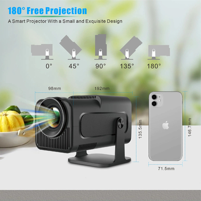 FLYIN HY320MINI 4K Ultra HD 3D Portable Projecteurs à courte portée et équipements de présentation pour le cinéma à domicile et le cinéma