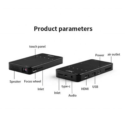Flyin S90 4K Mini Portable Android Smart DLP Projecteur WIFI Bluetooth Activé en forme de téléphone portable américain Plug LED Lampe 3D Batterie