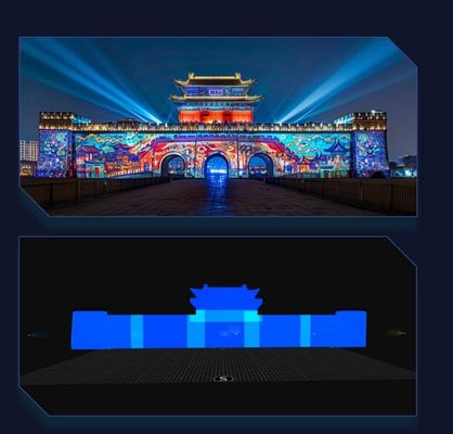 Cartographie 3D du dôme de fusion de bord de serveur convergé distribué Flyin A1 Immersive Room 4K
