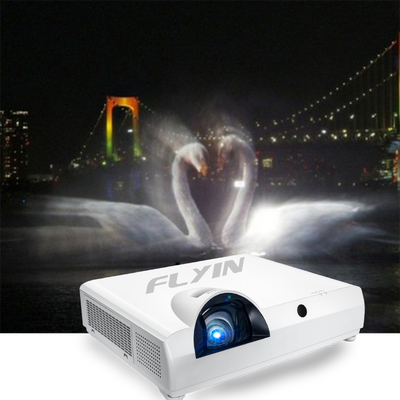 Flyin-C90SW+ 4200 lumens WXGA 3LCD Laser Projecteur à courte portée Android intégré 5000000:1 Contraste pour les entreprises d'éducation
