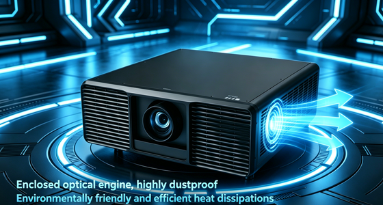 Projecteur laser DLP avec 13 000 lumens luminosité 4K compatible pour une utilisation extérieure de grande envergure
