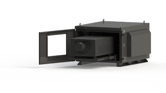 IP55 Outdoor Projector Enclosure Waterproof Protective Case 5000-50000Lm Dual System Temperature Humidity Control