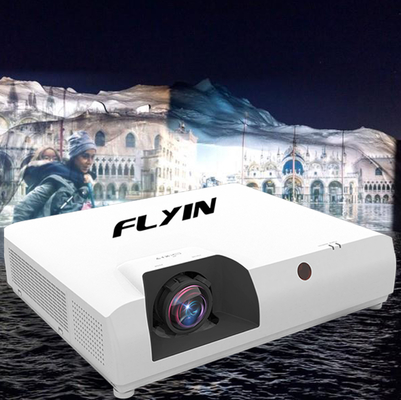 Flyin E7 4K Laser Projecteur à courte portée 3840x2160 3LCD 7500 ANSI Zoom numérique pour l'enseignement des affaires en plein air US Plug