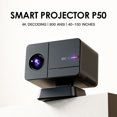 Projecteur de cinéma à domicile Android 11 avec 1000 à 1 rapport de contraste et 30000 heures de durée de vie de la lampe