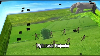Projecteur laser Flyin — haute luminosité, contraste élevé, couleurs vives.